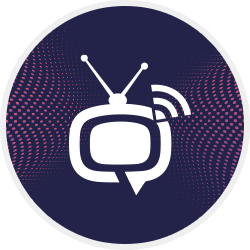 dijital medya tv haber yonetimi hizmet simgesi
